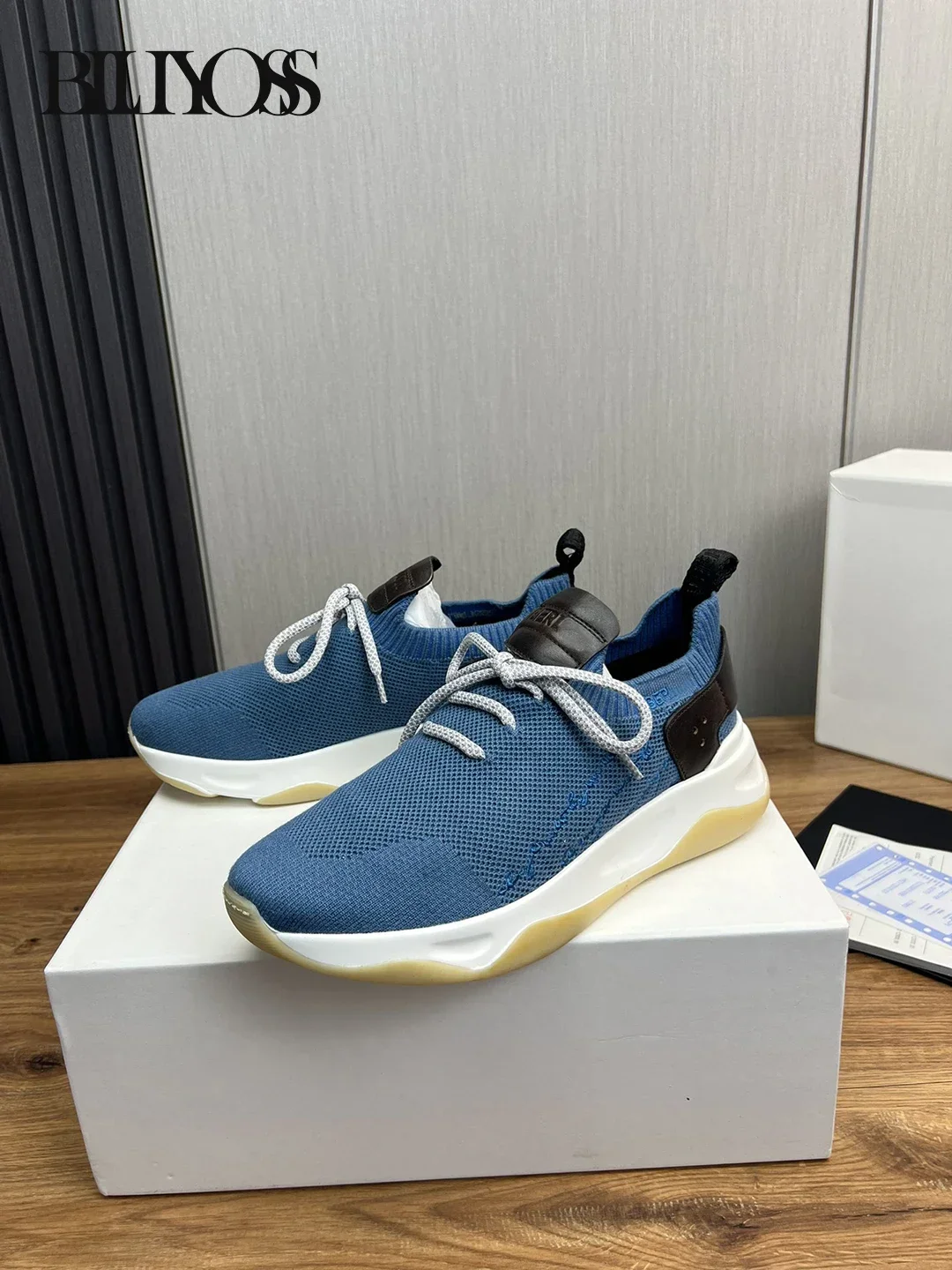BLLIYOSS 1895 Shoes for Men 2025 new Cowhide splicing high weaving high-density flying weaving high quality Soft cowhide lining