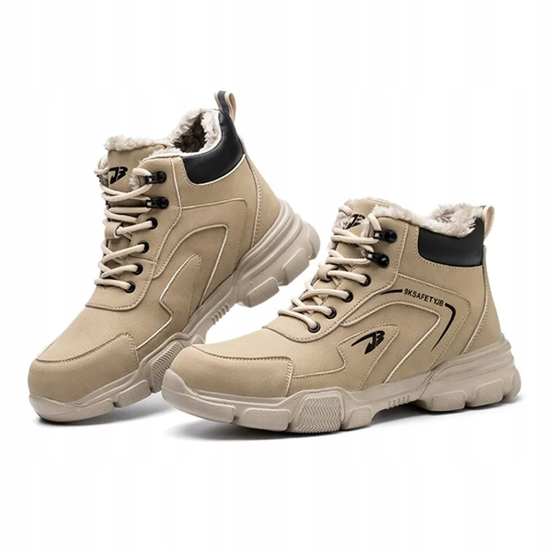 Men's Winter Insulated Work Boots Semi-Boots with Toe Cap S3 PPE Semi-Boots for Work