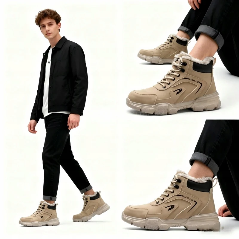 Men's Winter Insulated Work Boots Semi-Boots with Toe Cap S3 PPE Semi-Boots for Work