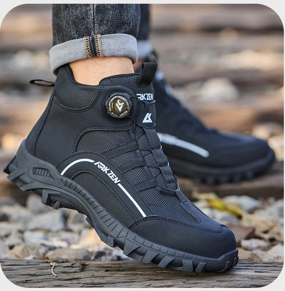 Male Indestructible Shoes Composite Toe Protection Shoes Security Puncture-Proof Work Sneakers Safety Boot for Engineers Men