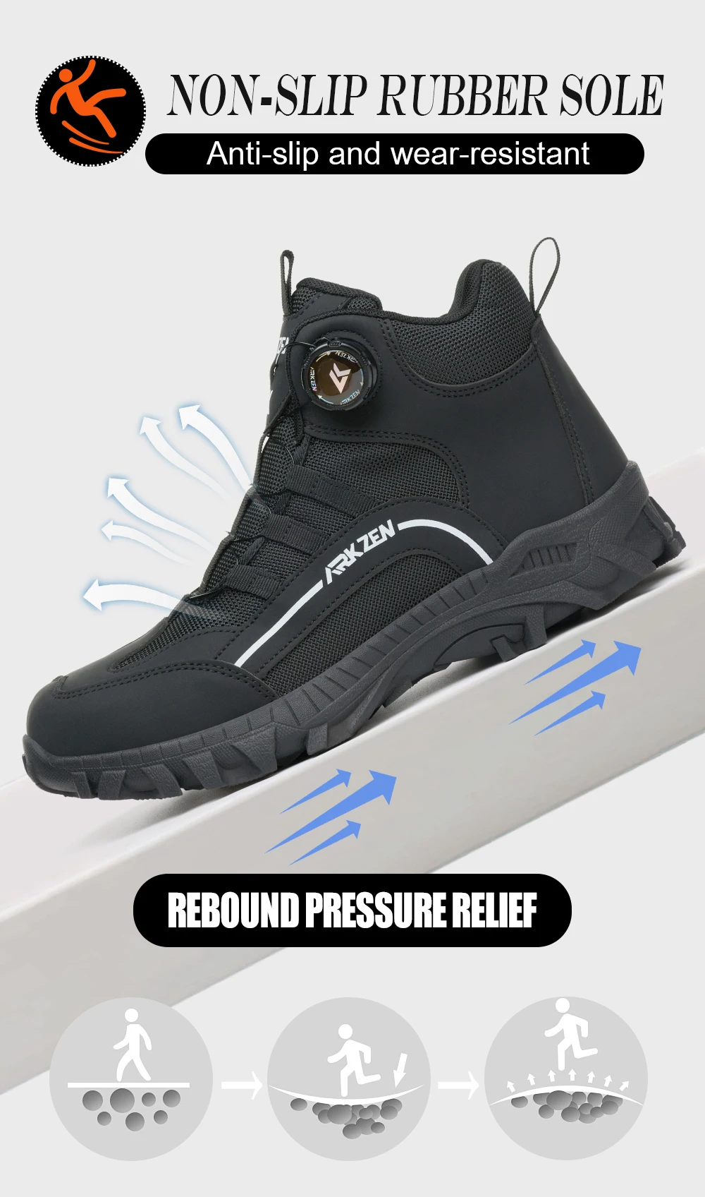Male Indestructible Shoes Composite Toe Protection Shoes Security Puncture-Proof Work Sneakers Safety Boot for Engineers Men