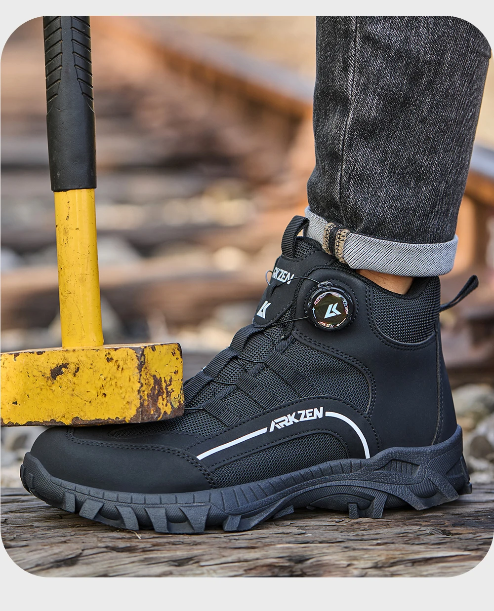 Male Indestructible Shoes Composite Toe Protection Shoes Security Puncture-Proof Work Sneakers Safety Boot for Engineers Men