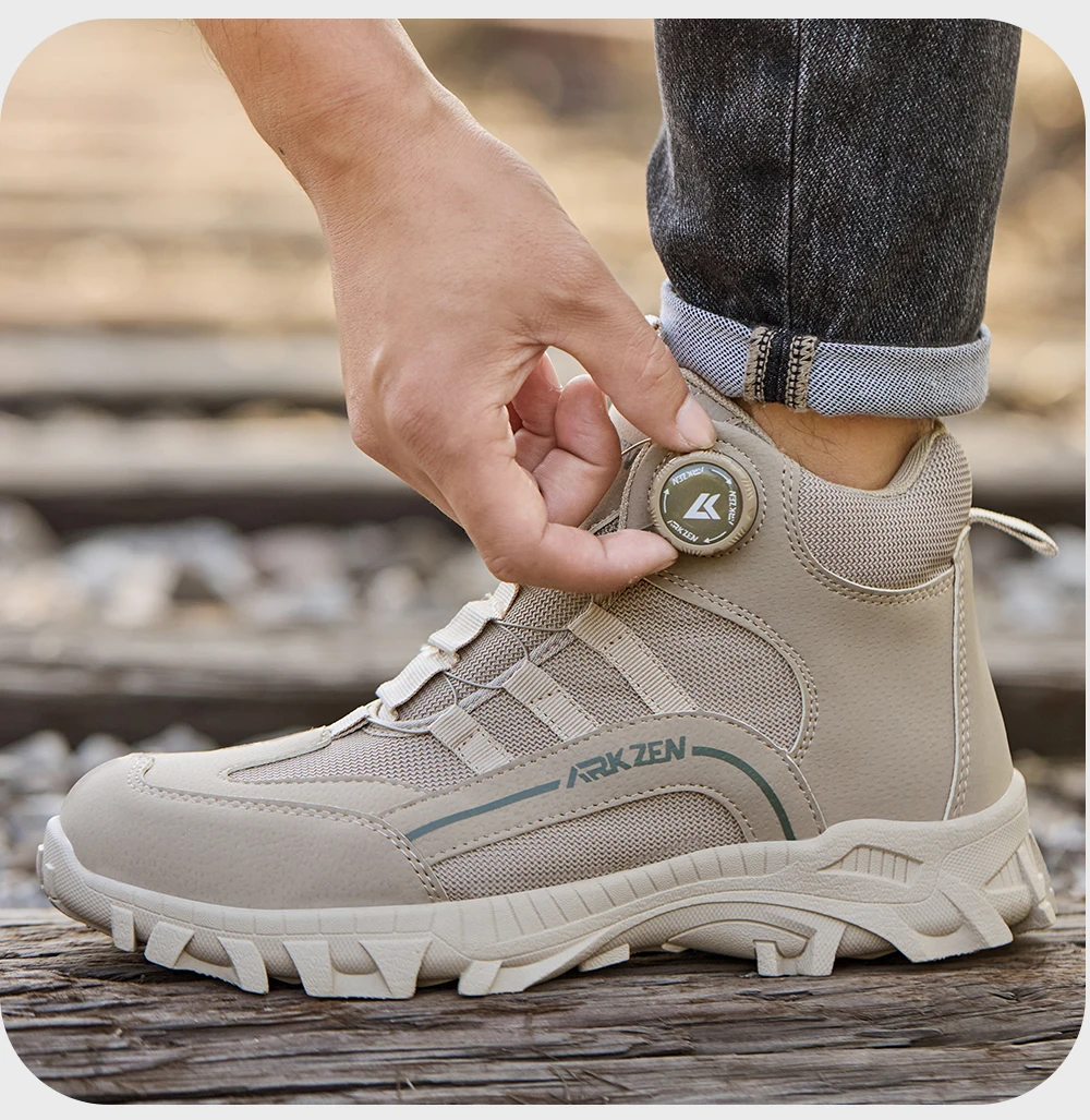 Male Indestructible Shoes Composite Toe Protection Shoes Security Puncture-Proof Work Sneakers Safety Boot for Engineers Men