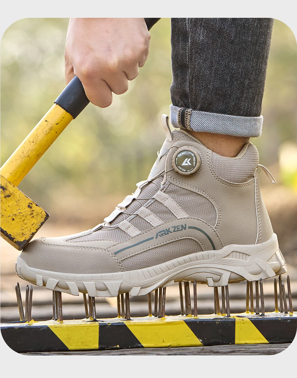 Male Indestructible Shoes Composite Toe Protection Shoes Security Puncture-Proof Work Sneakers Safety Boot for Engineers Men