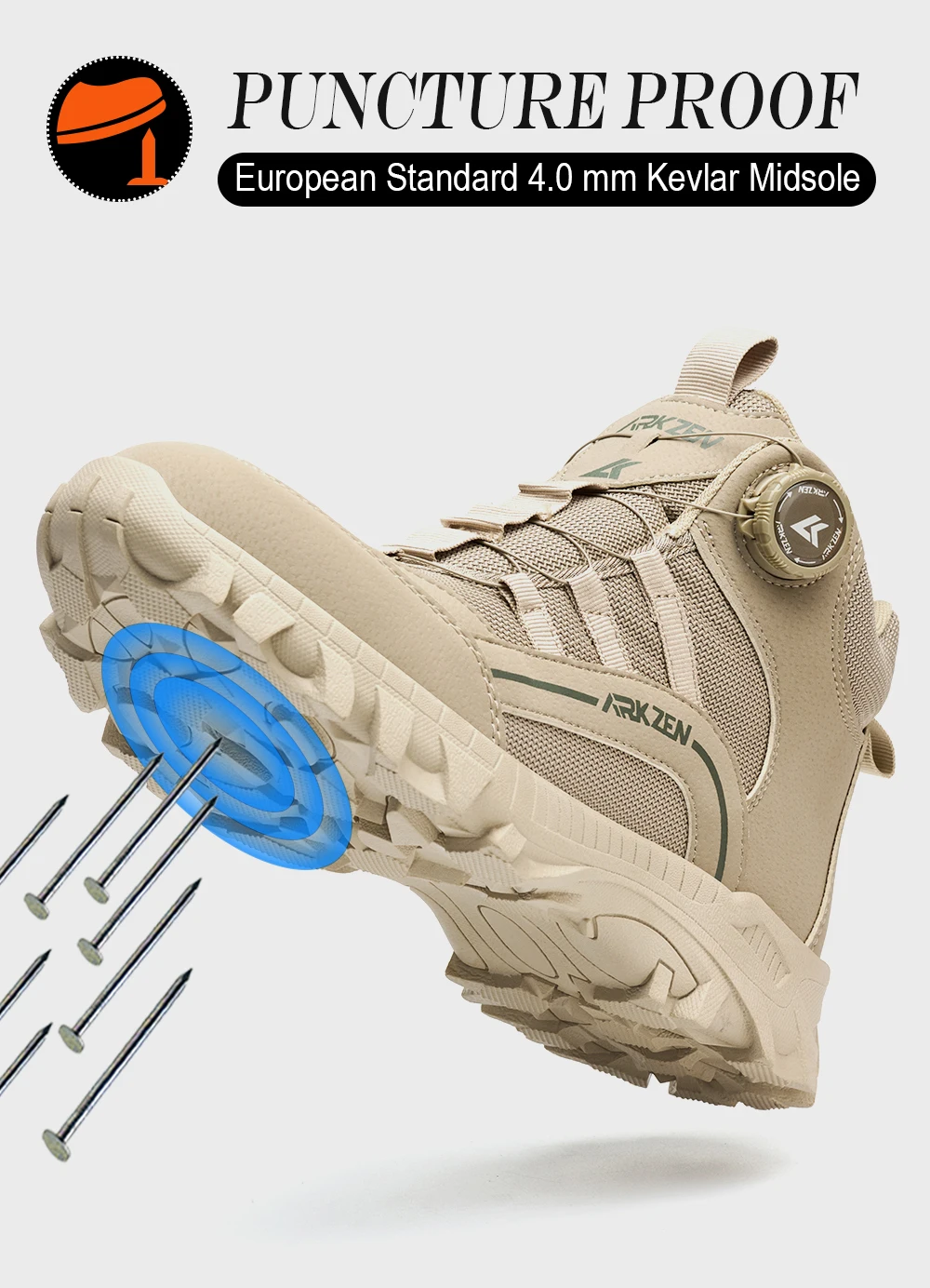 Male Indestructible Shoes Composite Toe Protection Shoes Security Puncture-Proof Work Sneakers Safety Boot for Engineers Men