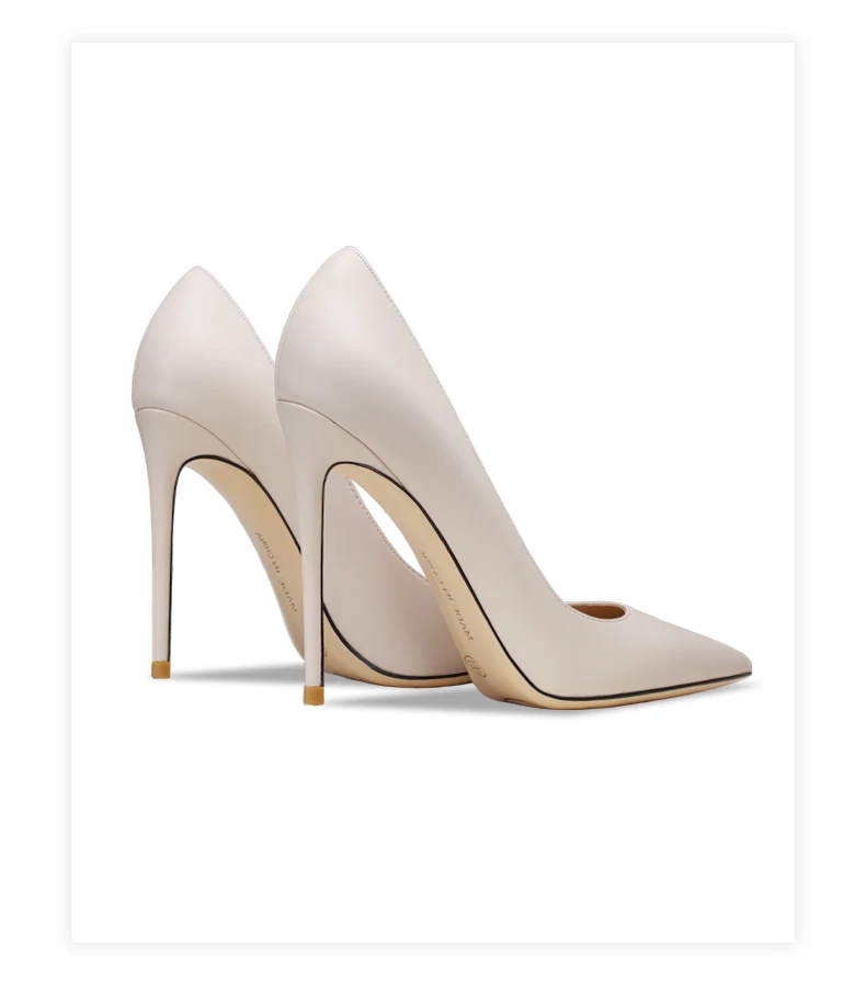Luxury Heels for women 2025 Real Leather Elegant Women Shoes With Low Heel White Matte Pumps Pointed Ladies Prom Shoes Women