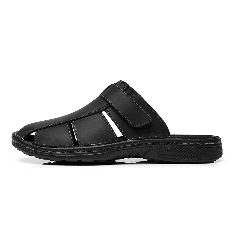 First-Layer Cowhide New Men's Casual Sandals Non-Slip Summer Beach Sandals Suitable for Outdoor Leisure Sports Beach