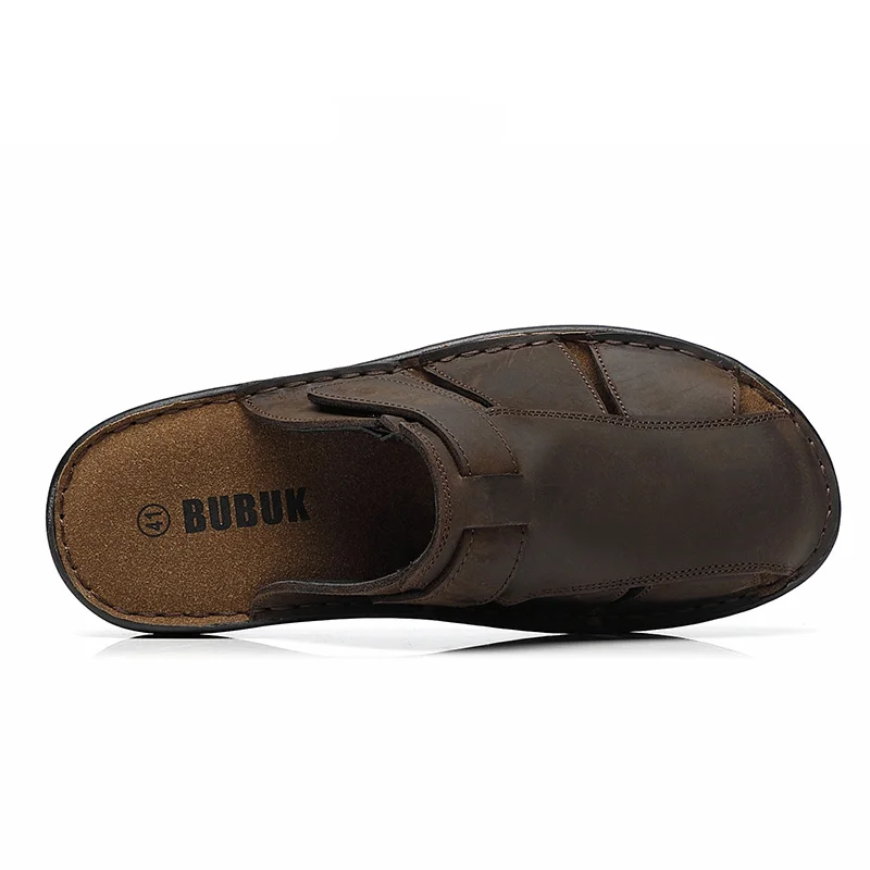 First-Layer Cowhide New Men's Casual Sandals Non-Slip Summer Beach Sandals Suitable for Outdoor Leisure Sports Beach