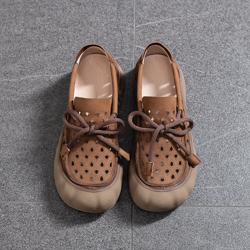 AIYUQI Women's Sneakers Genuine Leather 2026 New Non-Slip Women German Training Shoes Large Size Lace-Up Female Loafers