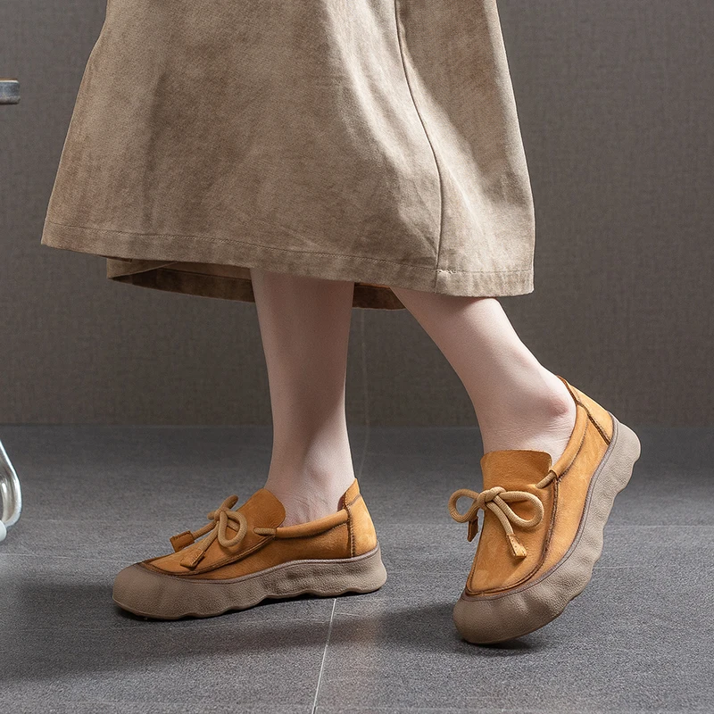AIYUQI Women's Sneakers Genuine Leather 2026 New Non-Slip Women German Training Shoes Large Size Lace-Up Female Loafers