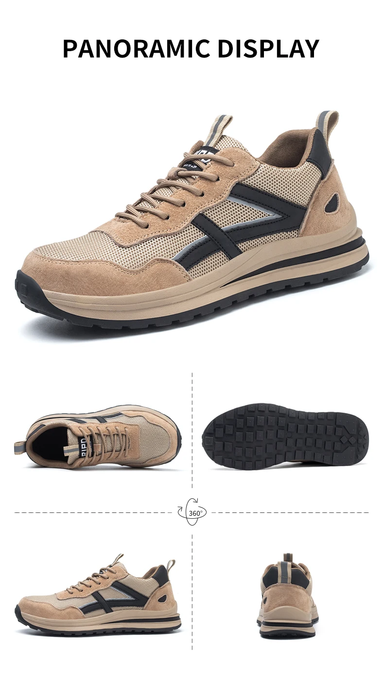 Safety Shoes, Men's Protective Shoes, anti Smash and anti Stab Work Shoes, Steel Toe Protective Boots