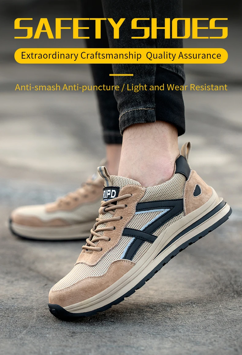 Safety Shoes, Men's Protective Shoes, anti Smash and anti Stab Work Shoes, Steel Toe Protective Boots