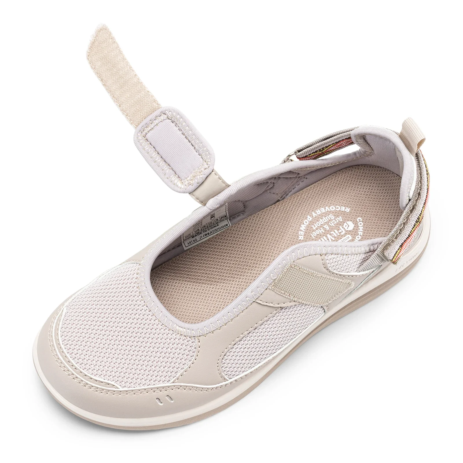 FitVille Women'S Diabetic Shoes Wide Summer Sandals With Adjustable Closures&Arch Support Lightweight Breathable Nurse Shoe