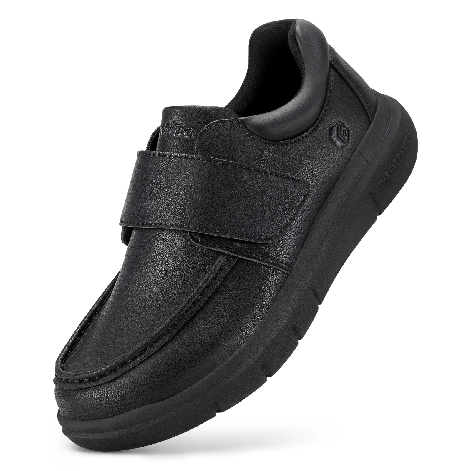 FitVille Wide Fit Men's Leather Shoes Diabetic Walking Shoes Oxford Shoes Formal Business Shoe Comfortable All Day Wear