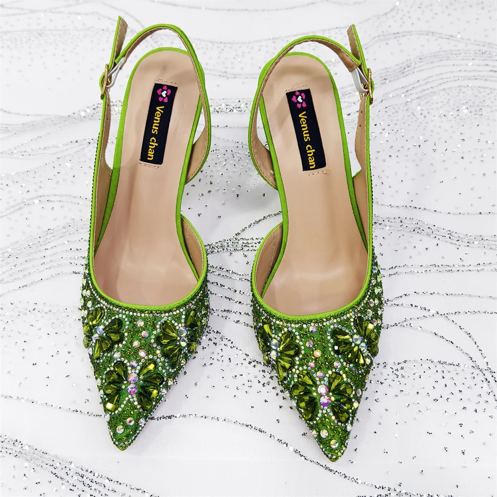 Festive Elegance: Spot Goods Dazzling Heels and Chic Long Bag Clutch Perfect Combination Of Shoes And Bag for Special Occasions