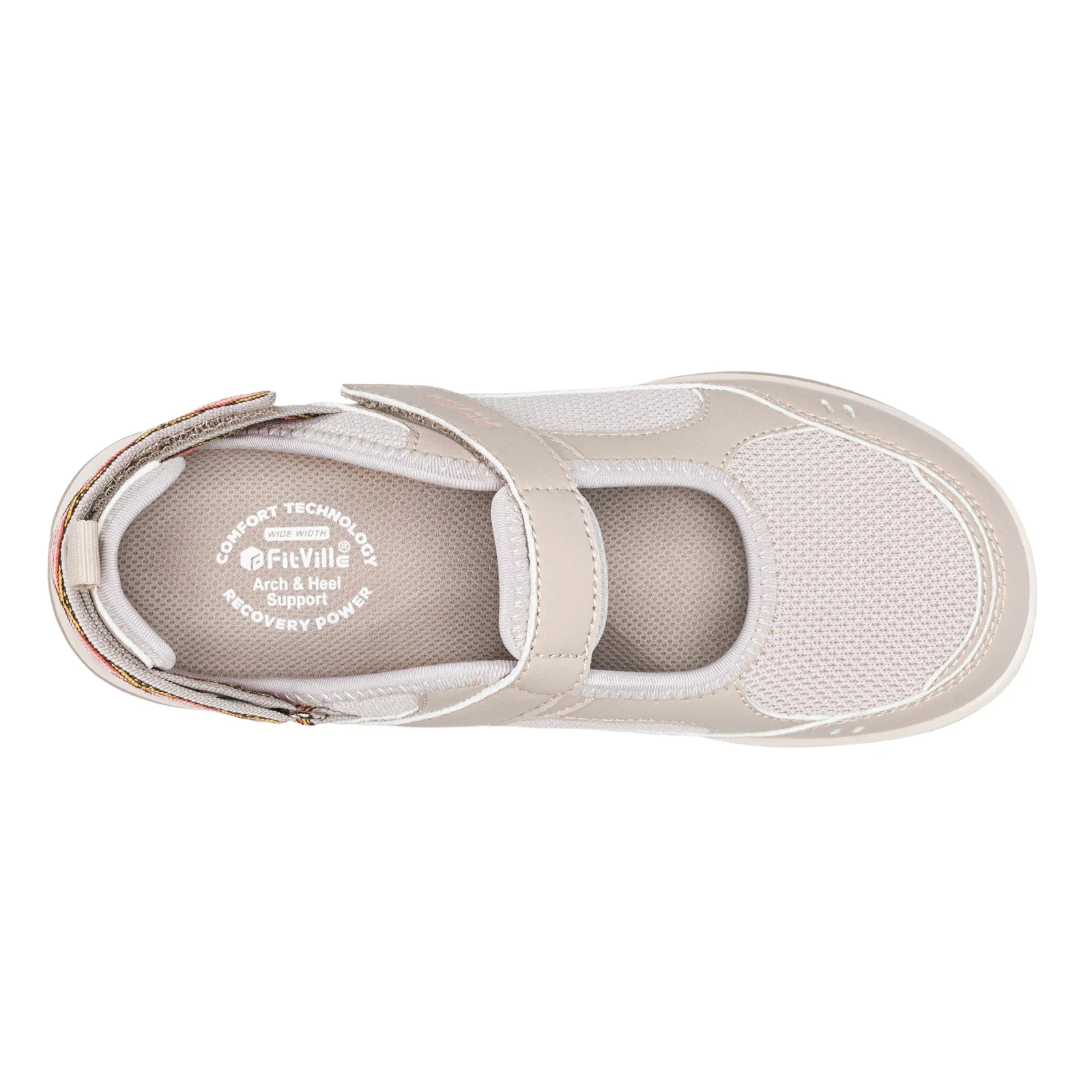 FitVille Mary Janes Women'S Diabetic Shoes Wide Summer Sandals With Adjustable Closures&Arch Support Breathable Nurse Shoe