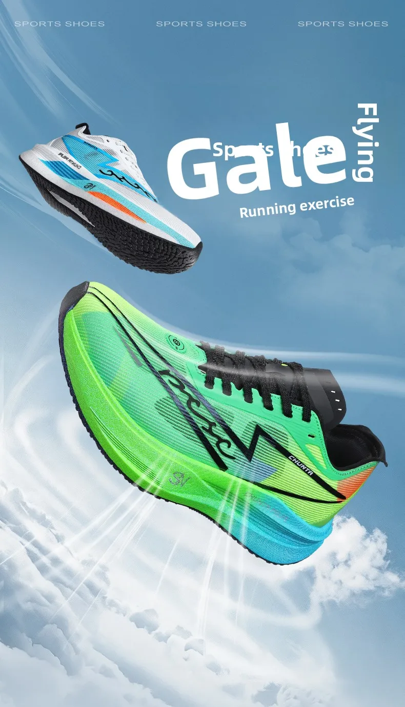 Men Carbon Plate Running Shoes Breathable Women Tennis Sport Trainers Outdoor Marathon Jogging Casual Athletic Chunta Sneakers