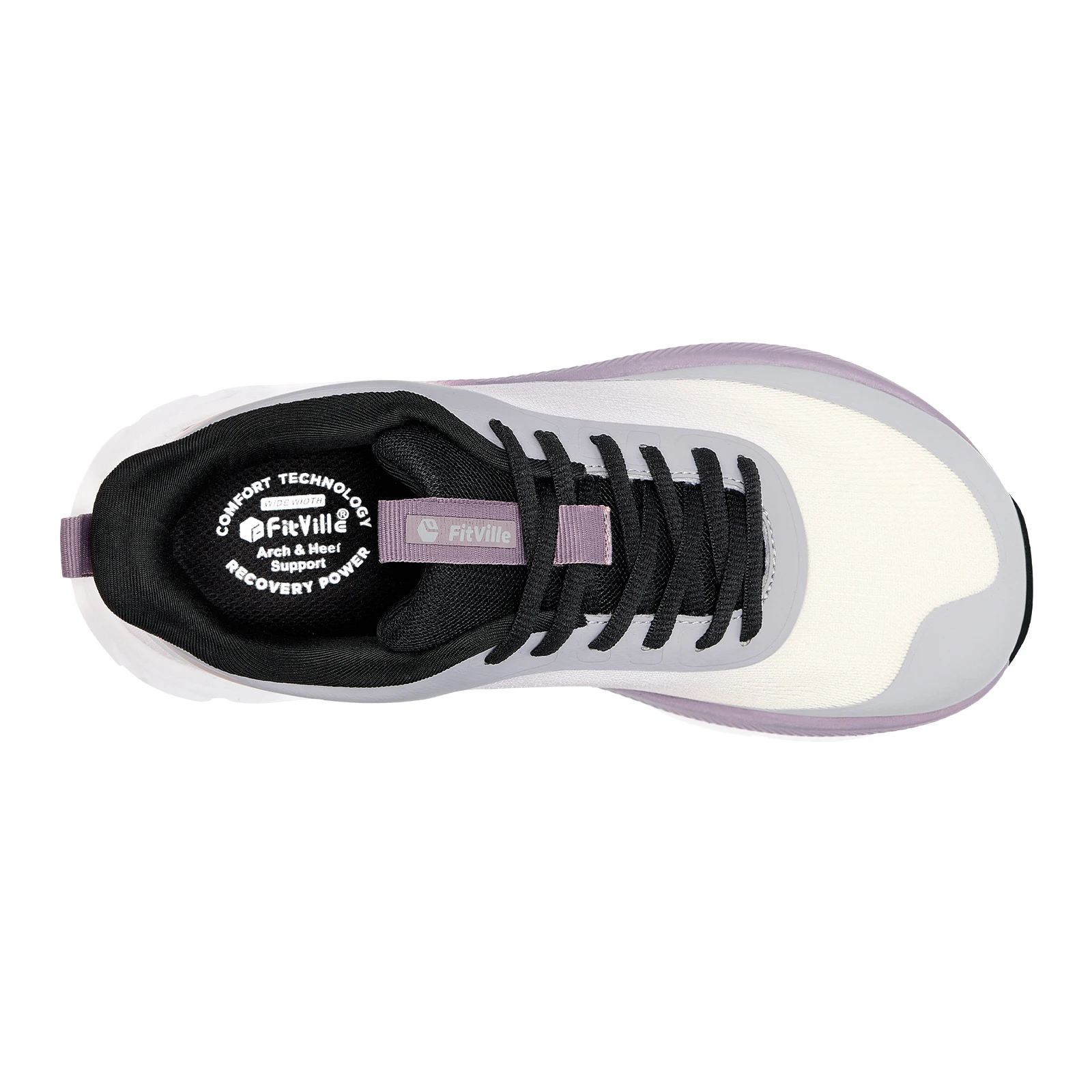 FitVille Women's Sports Shoes Wide Casual Sneakers Comfortable Cushioning Running Jogging Shoes for Women with Arch Support