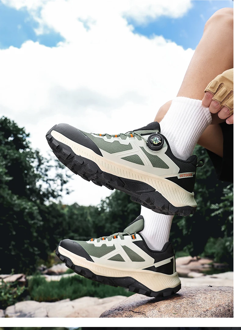Men's Plus Size Waterproof Hiking Shoes Four Seasons Non-Slip Outdoor Walking Shoes Youth Casual Sports Running Shoes Sneakers