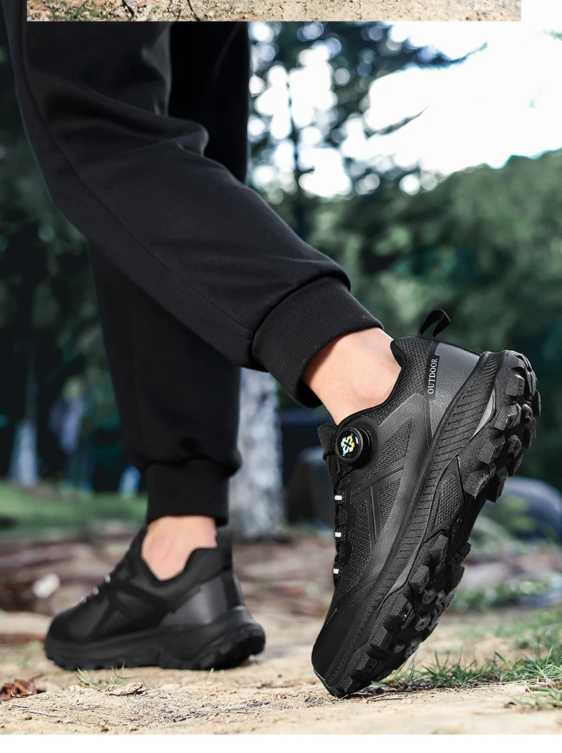 Men's Plus Size Waterproof Hiking Shoes Four Seasons Non-Slip Outdoor Walking Shoes Youth Casual Sports Running Shoes Sneakers