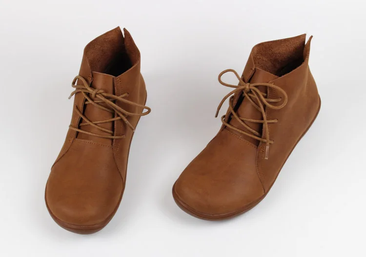 Careaymade-Genuine leather wider toe big size Women's shoes,winter handmade ankle boot,Fashion warm wool boots man single boots