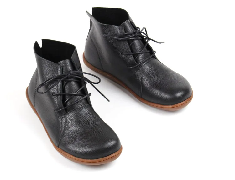 Careaymade-Genuine leather wider toe big size Women's shoes,winter handmade ankle boot,Fashion warm wool boots man single boots