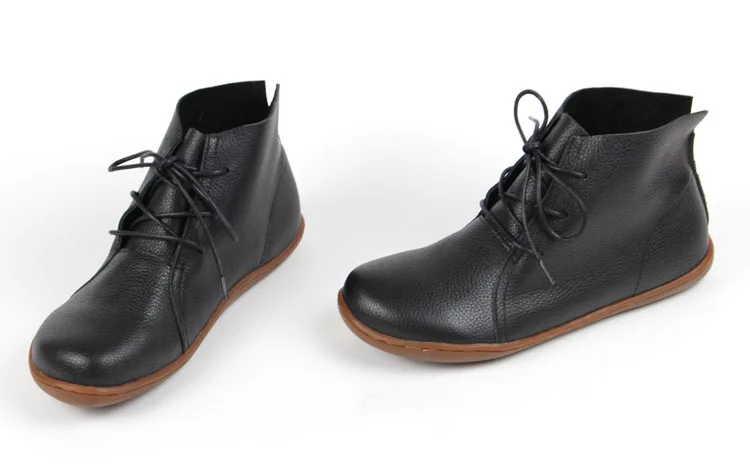Careaymade-Genuine leather wider toe big size Women's shoes,winter handmade ankle boot,Fashion warm wool boots man single boots