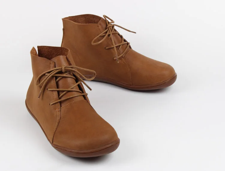 Careaymade-Genuine leather wider toe big size Women's shoes,winter handmade ankle boot,Fashion warm wool boots man single boots