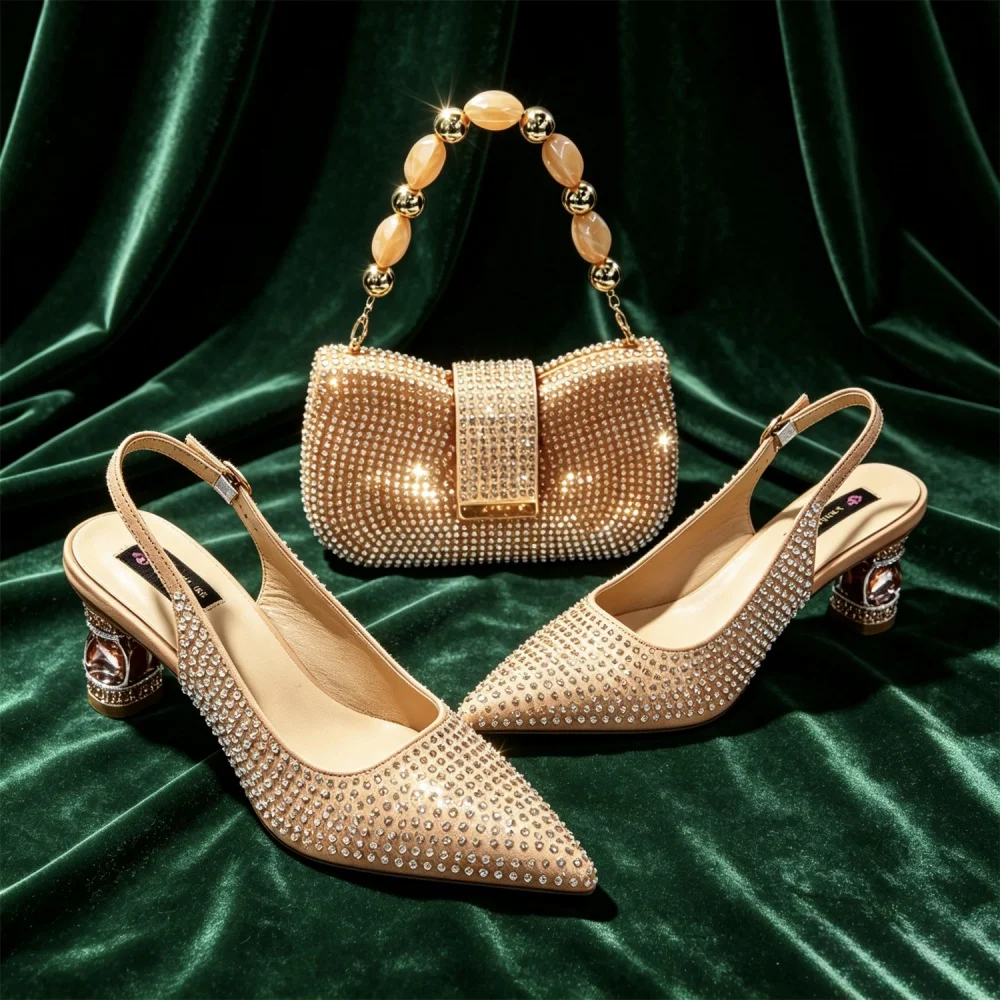 2026 New Fashionable Pointed Toe Shoe and Bag Set – High Quality and Affordable Stylish Women's Accessories