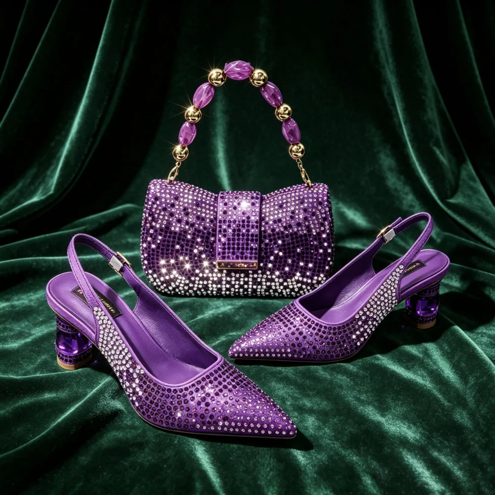 2026 New Fashionable Pointed Toe Shoe and Bag Set – High Quality and Affordable Stylish Women's Accessories