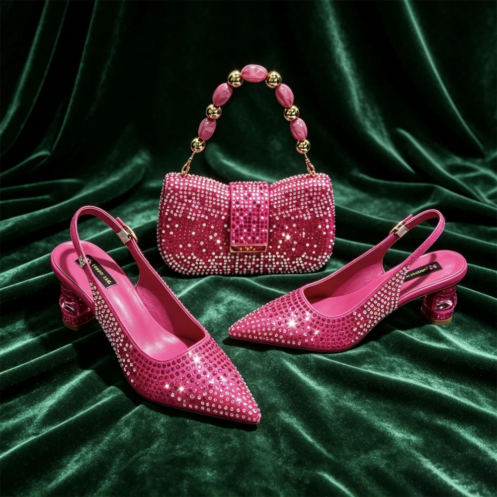 2026 New Fashionable Pointed Toe Shoe and Bag Set – High Quality and Affordable Stylish Women's Accessories