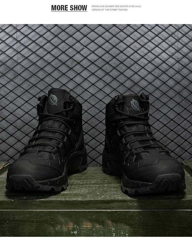 Men New Tactical Boots Waterproof Ultrallight Anti-Slip MaleTraining Breathable Climbing Hiking Shoes Rapid Response Army Boots