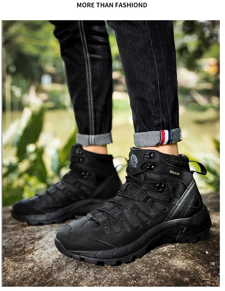 Men New Tactical Boots Waterproof Ultrallight Anti-Slip MaleTraining Breathable Climbing Hiking Shoes Rapid Response Army Boots