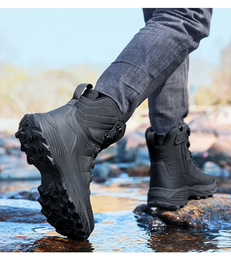 Men Tactical Boots Outdoor Training Safety Lace Up Anti-Slip Male Ultrallight Rapid Response Army Boots Breathable Hunting Boots