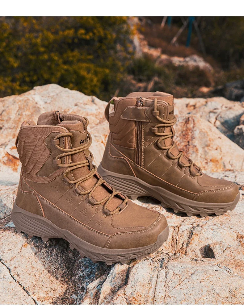Men Tactical Boots Outdoor Training Safety Lace Up Anti-Slip Male Ultrallight Rapid Response Army Boots Breathable Hunting Boots