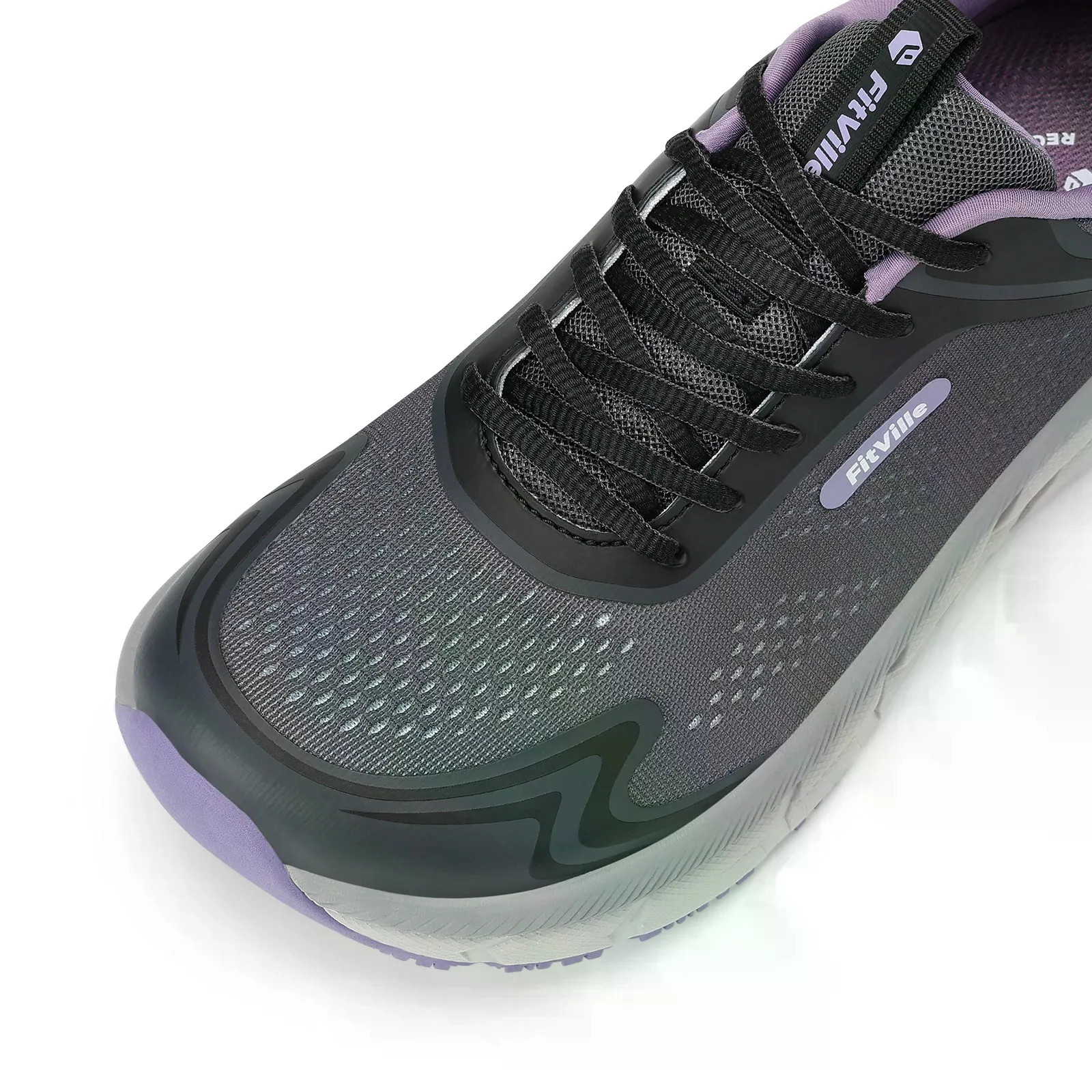 FitVille Women's Running Shoes, Wide Toe Box Breathable Sneakers, Non‑Slip Arch Support Athletic Tennis Walking Shoes for Swollen Feet
