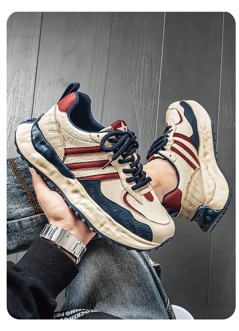 Men Colorblock Dad Shoes Fashion Chunky Sneakers Street Style