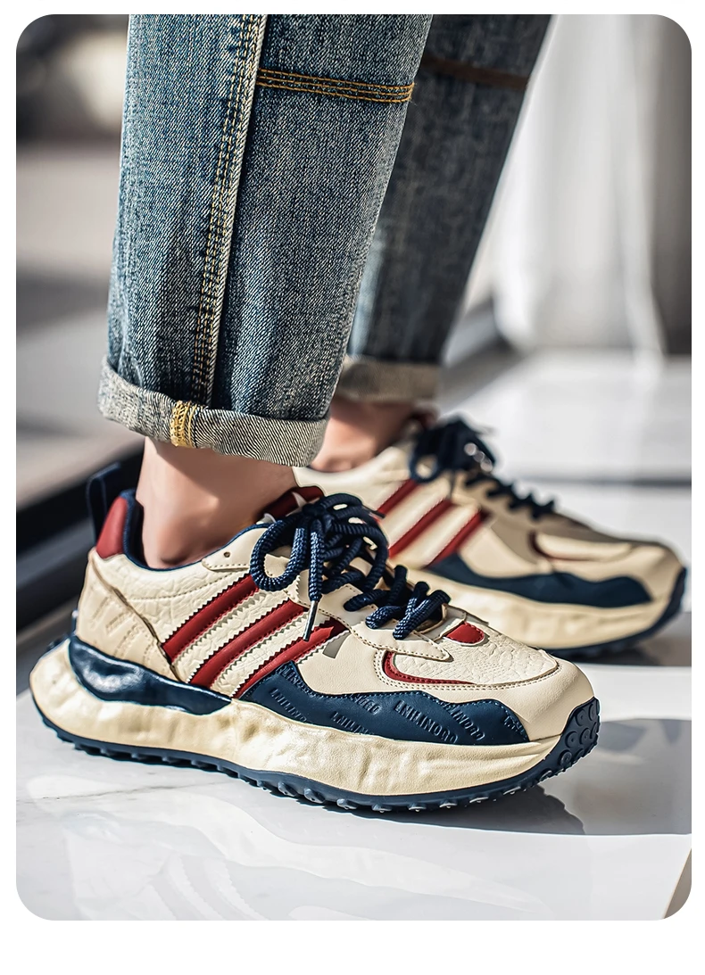 Men Colorblock Dad Shoes Fashion Chunky Sneakers Street Style