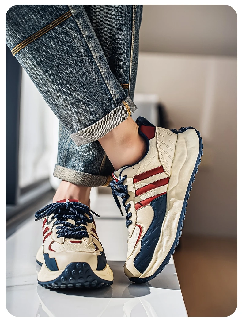 Men Colorblock Dad Shoes Fashion Chunky Sneakers Street Style
