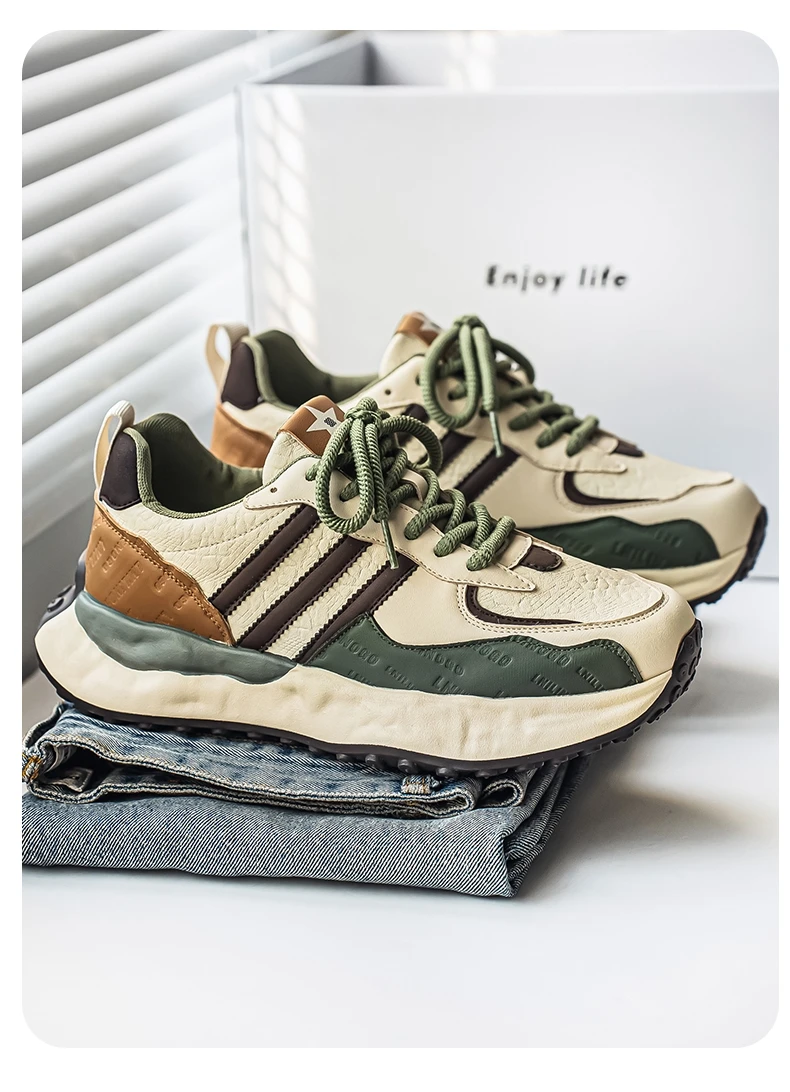 Men Colorblock Dad Shoes Fashion Chunky Sneakers Street Style