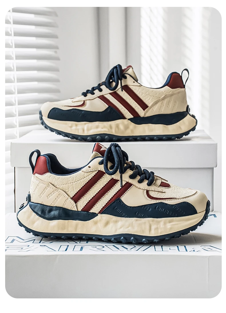 Men Colorblock Dad Shoes Fashion Chunky Sneakers Street Style