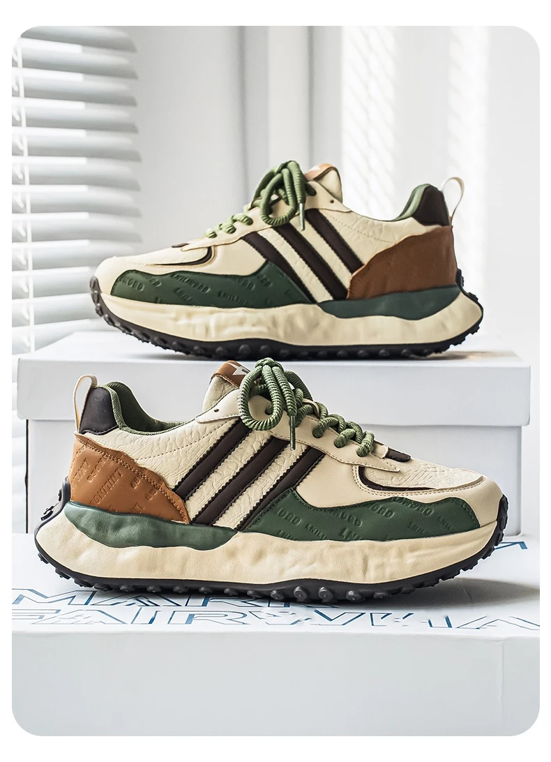 Men Colorblock Dad Shoes Fashion Chunky Sneakers Street Style