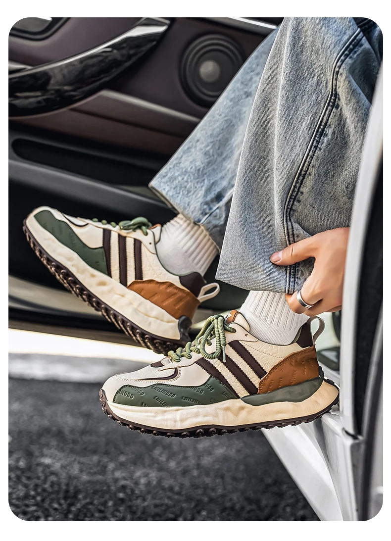 Men Colorblock Dad Shoes Fashion Chunky Sneakers Street Style