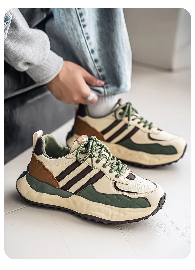 Men Colorblock Dad Shoes Fashion Chunky Sneakers Street Style