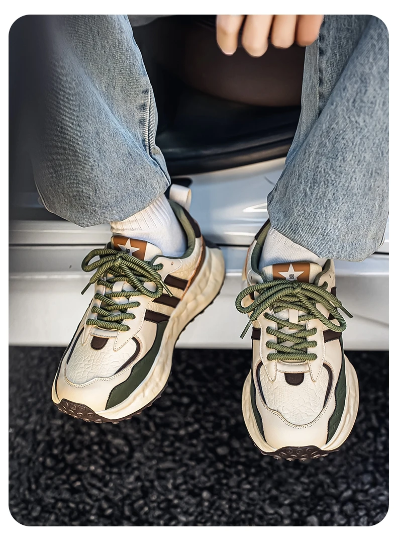 Men Colorblock Dad Shoes Fashion Chunky Sneakers Street Style