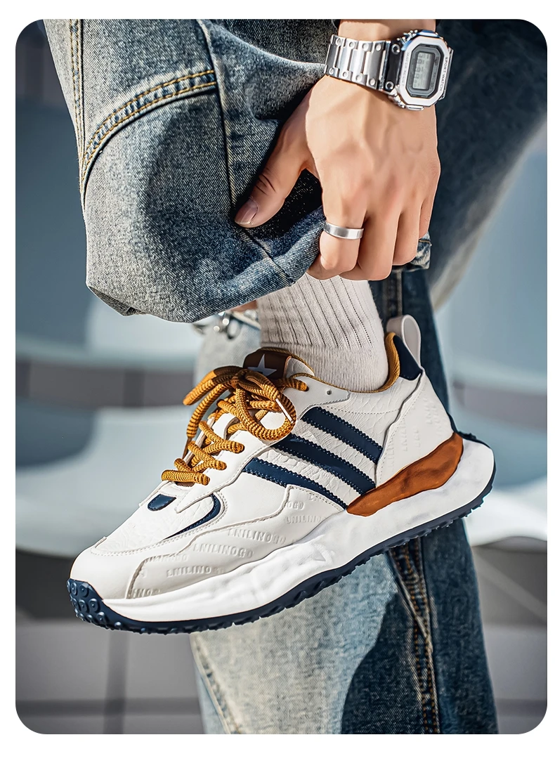 Men Colorblock Dad Shoes Fashion Chunky Sneakers Street Style