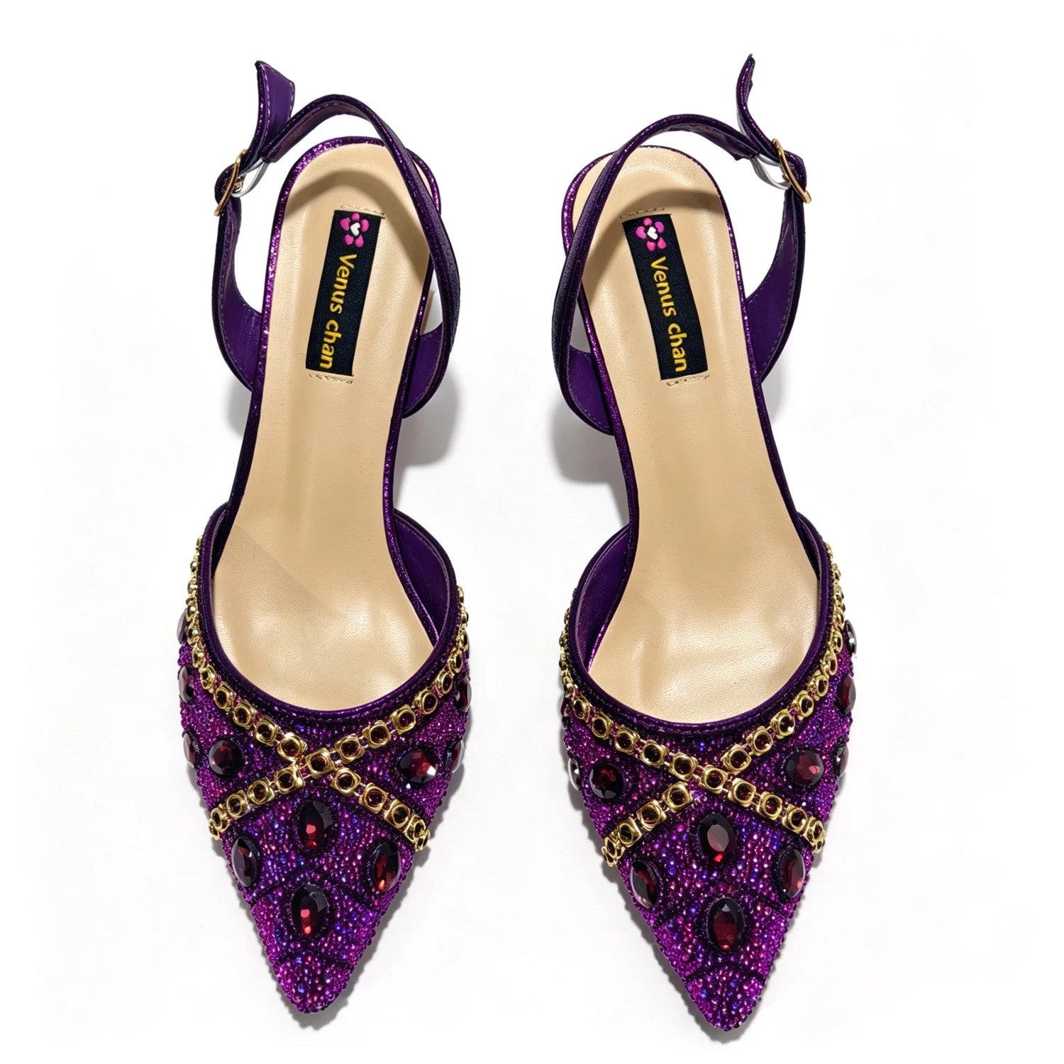 Trendy Women's Pointed-Toe High Heels and Luxury Bag Set - Versatile Fit for All Foot Shapes, Sleek Design for a Chic Loo