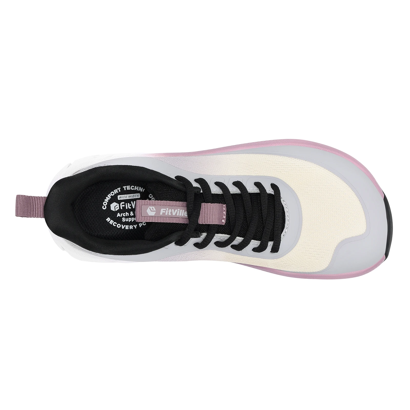 FitVille Women's Sports Shoes Wide Casual Sneakers Non-Slip Walking Running Shoes For Women for Swollen Feet Pain Relief