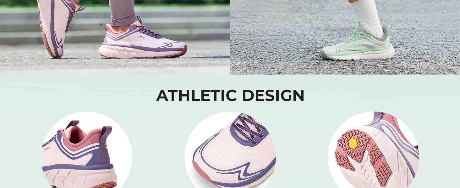 FitVille Women's Sports Shoes Wide Casual Sneakers Non-Slip Walking Running Shoes For Women for Swollen Feet Pain Relief