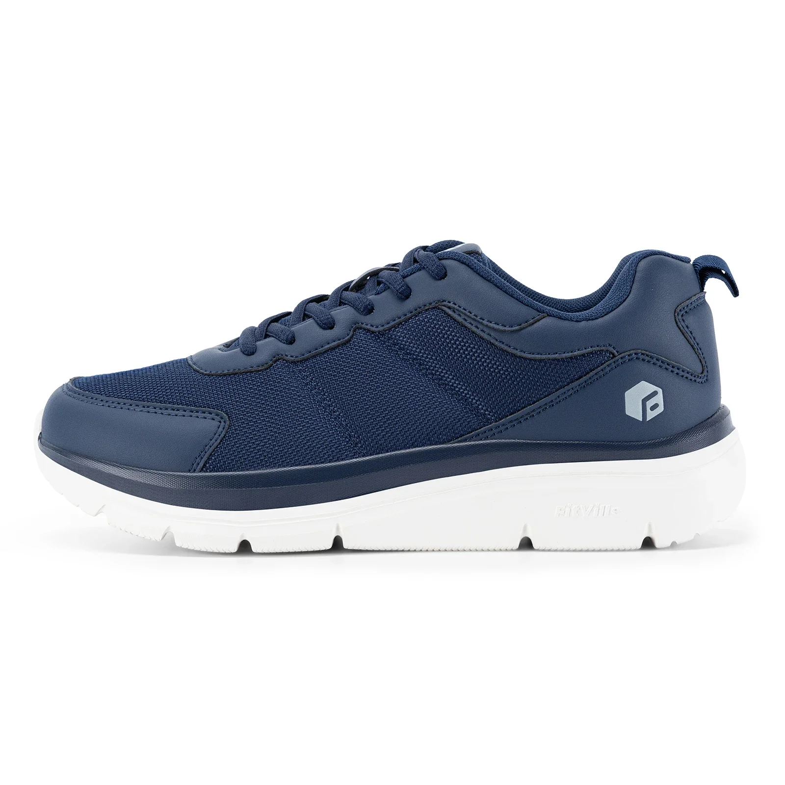 Fitville Widened 2E Men'S Walking Shoes Lightweight Breathable Cushioning Shoe Relieve Plantar Fasciitis Pain With Arch Support